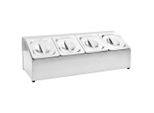 Vidaxl Supporto Gastronorm Con 4 Contenitori Gn 1/6 In Acciaio Inox