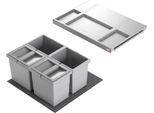 Cestino Hailo 3201625 Allegro 270 Inserto 4X 6,5 Litri Grigio Chiaro