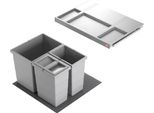 Cestino Hailo 3201632 Allegro 345 Inserto 2X 8 + 18 L Grigio Chiaro