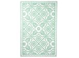 Esschert Design Tappeto Geometrico Per Esterni 120X180 Cm Verde Bianco