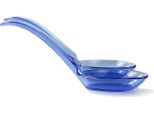 Tupperware Eleganzia Cinese Cucchiaio Da Zuppa Canapè (2) Cucchiaio Blu !Nuovo!