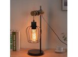 Zmh Lampada Da Tavolo Retrò Nera Con Attacco E27 1 Fiamma Lampada Da Comodino Vintage Lampada Da Tavolo Per Soggiorno Industriale