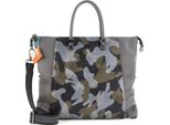 Gabs Pelle Borsa A Tracolla Borsa A Tracolla Bellona Flat Bag Asfalto + Mimetico Grigio