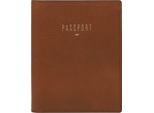 Fossil Pelle Caso Di Identificazione Portafoglio Travel Rfid Passport Case Brown Marrone