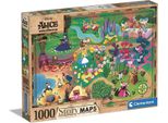 Clementoni 39667 - Puzzle Da 1000 Pezzi - Alice Nel Paese Dei Balocchi - Mappe Disney