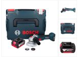 Bosch Gws 18V-10 Smerigliatrice Angolare Professionale A Batteria 18 V 125 Mm Brushless + 1X Batteria Ricaricabile 5,0 Ah + L-Boxx - Senza Caricabatterie