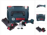 Bosch Gws 18V-10 Smerigliatrice Angolare Professionale A Batteria 18 V 125 Mm Senza Spazzole + 2X Batteria Procore 4,0 Ah + Caricabatterie + L-Boxx