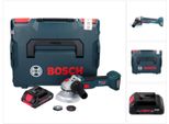 Bosch Gws 18V-10 Smerigliatrice Angolare Professionale A Batteria 18 V 125 Mm Senza Spazzole + 1 Batteria Procore 4,0 Ah + L-Boxx - Senza Caricabatterie
