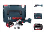 Bosch Gws 18V-10 Smerigliatrice Angolare Professionale A Batteria 18 V 125 Mm Brushless + 1X Batteria Ricaricabile 4,0 Ah + L-Boxx - Senza Caricabatterie