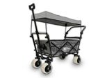 Rijoka Carrello Pieghevole / Carrello A Mano | Con Tetto E Ruote Trasversali | Asta Telescopica | Grigio Jeans