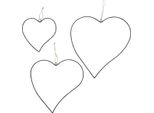 2.06 Ferro Da Stiro Da Appendere Hearts Set Di 3 - 20 Cm, 30 Cm, 35 Cm - Colore: Nero