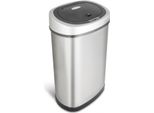 Rijoka Sensor Cestino Per Rifiuti 50L - Acciaio Inox - Chiusura Morbida - Senza Impronte Digitali - Design Moderno
