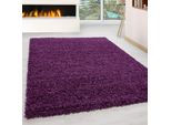 Life Shaggy Tappeto Pelo Lungo Rettangolo 60X110Cm Lila