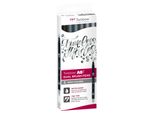 Tombow Abt-6C-6Tombow Abt Dual Brush Pen Set Da 6, Colori Grigi, Confezione In Cartone