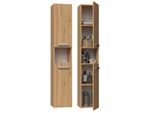 Armadietto Alto Da Bagno Con Scaffale Atso - Rovere Artisan
