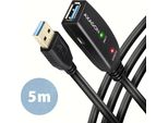 Axagon Axagon ADR-305 Cavo Di Prolunga/Ripetizione Attiva Usb 3.2 Gen 1 A-M -> A-F 5M - Kabel - Digital/Daten Cavo Usb Usb 3.2 Gen 1 (3.1 Gen 1) Usb A Nero