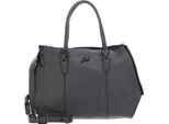Gabs Pelle Borsa A Tracolla Ivette Tg Bull + Crosta Black Shoulder Bag Basalto Grigio