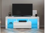 Mobile Tv Con Led, Lavagna Tv 130 X 35 X 45 Cm Bianco