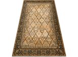 Tappeto Di Lana Omega Grenada Telaio, Diamanti, Orientale - Cognac Beige 235X350 Cm