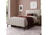 Letto Imbottito Merax 90X200Cm Con Testata Regolabile In Altezza E Rete A Doghe, Letto Imbottito Per Ragazzi Letto Singolo Per Bambini Con Rivestimento In Lino In Beige