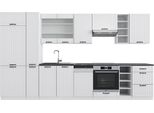 Vicco Cucina Componibile Fame-Line, 355 Cm , Pt Antracite, Casa Di Campagna Bianca/Bianco