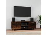 The Living Store Mobile Tv In Rovere Fumé 120X40,5X35 Cm Materiale In Legno