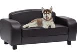 The Living Store Divano Per Cani Marrone 80X50X40 Cm In Pelle Finta