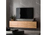 Skye Decor, Neon - Pino Atlantico, Tavolo Tv, Pino Atlantico, Pannello Di Legno Rivestito Al 100 % Di Melamina, 160 X 32 X 35 Cm