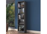 Skye Decor, HC111 - 2638, Libreria, Antracite, 100 % Melamine Coated Slipboard, 40 X 25 X 161,8 Cm