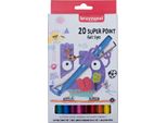 Bruynzeel - Punta In Feltro Bruenzeel Super Point Set 20 Colori | Set Di 20 Pezzi