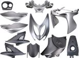 Kit Carenatura Nero/Grigio, Opaco 11 Pezzi Per Yamaha Aerox, Mbk Nitro 50Cc -2013