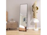 Specchio Da Appoggio Proximax 140X40Cm A Figura Intera Con Magnifica Cornice In Metallo Nero - Formato Grande Hd Per Vivere E Vestirsi Con Eleganza