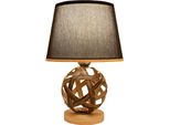 Lampada Da Tavolo In Bambù Marrone Fatta A Mano - Lyle D24Xh36Cm