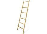 Scala Decorativa In Bambù Con 6 Pioli - Circa 55 X 170 Cm - Porta Asciugamani In Legno Per Il Bagno