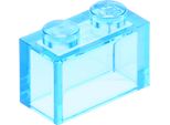 Mattoncini Lego® 1X2 3065 - 250 Pezzi Blu Chiaro Trasparente