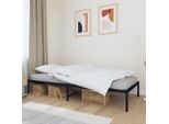 The Living Store Struttura Letto In Metallo Nero 90X200 Cm
