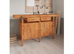 The Living Store Banco Da Lavoro Con Cassetti Morse 162X62X83 Cm In Legno Di Acacia