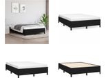 Vidaxl Struttura Letto Nera 140X190 Cm In Tessuto - Struttura Letto - Cornici Letto - Struttura Letto - Letto