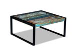 Syfax™ Tavolino Da Salotto In Legno Massello Anticato 80X80X40 Cm