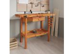 The Living Store Banco Da Lavoro Con Cassetti Morse 124X52X83 Cm In Legno Di Acacia