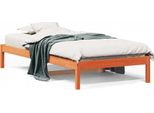Vidaxl Letto Da Giorno Senza Materasso Marrone Cera 80X200 Cm In Legno Di Pino Massiccio