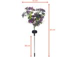 Spina Solare A Led Heidekraut Con 28 Led - Circa 65 Cm - Decorazione Solare Da Giardino