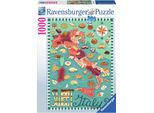Puzzle Ravensburger Mappa Italia - 1000 Pezzi Motivo Cartone Animato