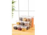 Hermia Concept, BNMPEGYWS15-517, Set Di Contenitori (15 Pezzi), 100 % Plastica, Bianco, 10 X 10 X 9,5 Cm