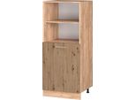 Vicco Mobile Per Forno Da Incasso R-Line, 60 Cm, Rovere Artigianale/Quercia Dorata