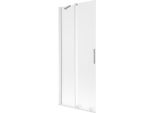 Mexen Velar Paratia Per Vasca Da Bagno 2-Ante Scorrevoli 80 X 150 Cm, Brina, Bianco - 896-080-000-31-20