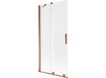 Mexen Velar Paratia Per Doccia A 2 Ante Scorrevoli 95 X 150 Cm, Satinato, Oro Rosa - 896-095-000-31-60