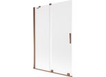 Mexen Velar Paratia Per Vasca 2 Ante Scorrevoli 120 X 150 Cm, Ghiacciato, Oro Rosa - 896-120-000-31-60