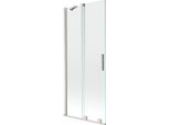 Mexen Velar Paratia Per Vasca Da Bagno A 2 Ante Scorrevoli 80 X 150 Cm, Trasparente, Nichel Spazzolato - 896-080-000-01-97