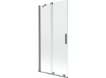 Mexen Velar Paratia Per Vasca Da Bagno A 2 Ante Scorrevoli 95 X 150 Cm, Trasparente, Metallo Canna Di Fucile - 896-095-000-01-95